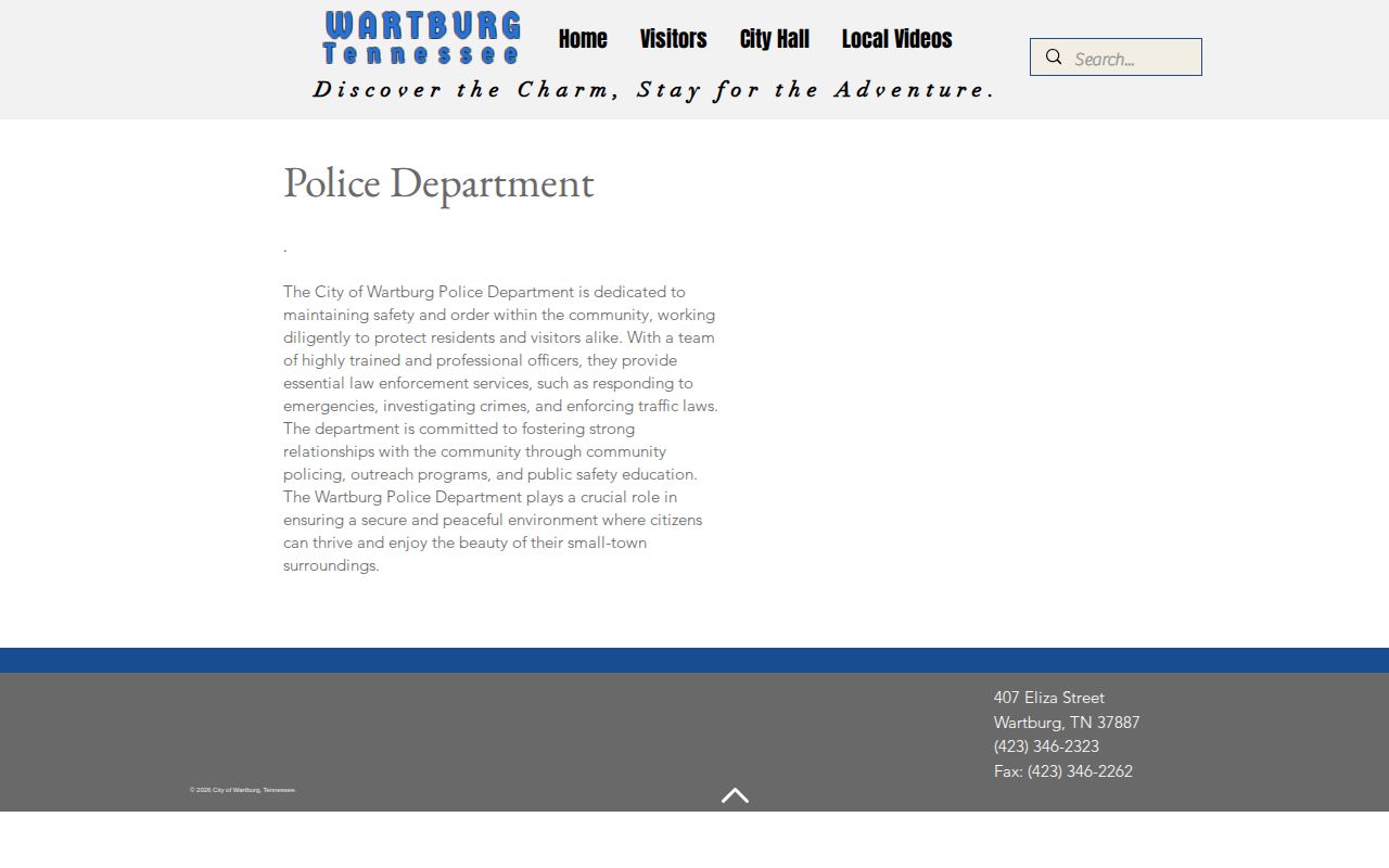 Morgan County Wartburg Police Department record source